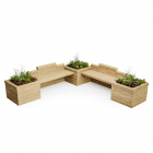 Double Planter Seat For Kids / 3.0 x 3.0 x 0.65m