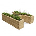 H-Shaped Wooden Planter / 2.25 x 1.65 x 0.55 m