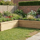 Patio Corner L-Shaped Raised Bed / 2.625 x 2.25 x 0.45 x 0.45 x 0.45m