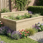 Raised Pond with Low Back Wall / 1.875 x 1.125 x 0.65m