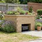 Robotic Lawn Mower House with Planter / 1.2 x 1.125 x 0.85 m