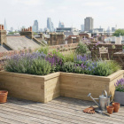 Broad L-Shaped Planter / 2.25 x 1.5 x 1.2 x 1.2 x 0.55m