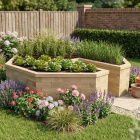 Keyhole Raised Garden Bed / 2.61 x 2.61 x 0.65m