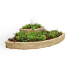Cascading Curved Corner Raised Bed / 1.8 x 1.8 x 0.45m