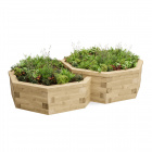 Octagonal Dual Level Raised Bed / 2.548 x 1.524 x 0.55m