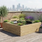 Large Raised Pond with Water Blade /  2.25 x 2.25 x 0.65m