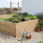 Large Raised Pond with Planter Corners / 1.875 x 1.875 x 0.65m