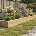 Wooden Garden Border Edging / 5.025 x 0.375 x 0.35m
