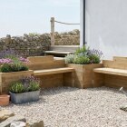 Double Planter Bench Seat / 3.0 x 3.0 x 0.75m