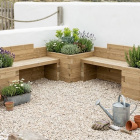 Double Planter Bench Seat / 3.0 x 3.0 x 0.75m