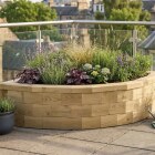 Curved Corner Raised Garden Bed / 1.125 x 1.125 x 0.35m