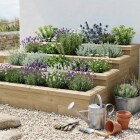 Stepped Herb Wooden Planter / 1.5 x 1.5 x 0.55m