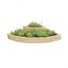 Cascading Curved Corner Raised Bed / 1.8 x 1.8 x 0.45m