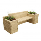 Planter Seat with Bookend Beds / 2.4 x 0.75 x 0.85m