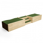 Retaining Wall with Corners and Steps / 4.875 x 0.65m