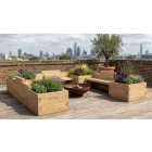 Triple Planter Bench / 3.75m x 3.75m x 0.55m