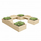 Triple Planter Bench / 3.75m x 3.75m x 0.55m