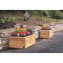 Railway Sleeper Style Raised Flower Bed / 1.5 x 0.75 x 0.45m