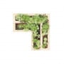 Corner Herb Garden Planter / 1.5 x 0.75 x 0.35m