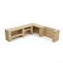 Wooden Outdoor Kitchen / 2.325 x 2.25 x 0.65m