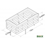 Railway Sleeper Style Raised Flower Bed / 1.5 x 0.75 x 0.45m