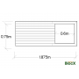 Contemporary Timber Planter Garden Bench / 1.875 x 0.75 x 0.45m