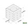Large Wooden Cubic Garden Planter / 0.75 x 0.75 x 0.75m