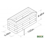 Wooden Slender Garden Planter / 1.125 x 0.45 x 0.45m