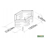 Hexagonal Garden Planter / 1.55 x 0.924 x 0.45m