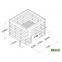 Robotic Lawn Mower House with Planter / 1.2 x 1.125 x 0.85 m