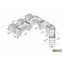 Modular Outdoor Kitchen / 2.25 x 2.078 x 1.478 x 0.60 m (without countertop)