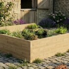 Large Raised Pond with Planter Corners / 1.875 x 1.875 x 0.65 m