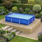 Above-Ground Swimming Pool Base for Slopes / 4.125 x 4.125 x 0.65 m