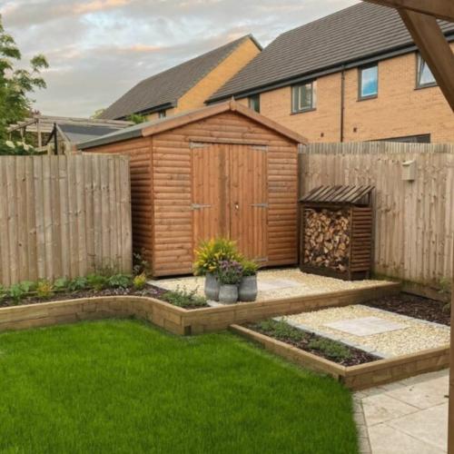 Ruth and James' low retaining garden wall