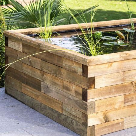 How to build a garden pond using WoodBlocX