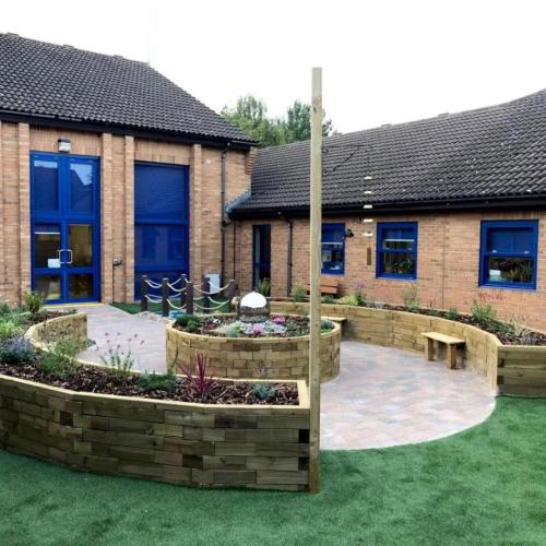 Winchelsea Primary School sensory garden centrepiece