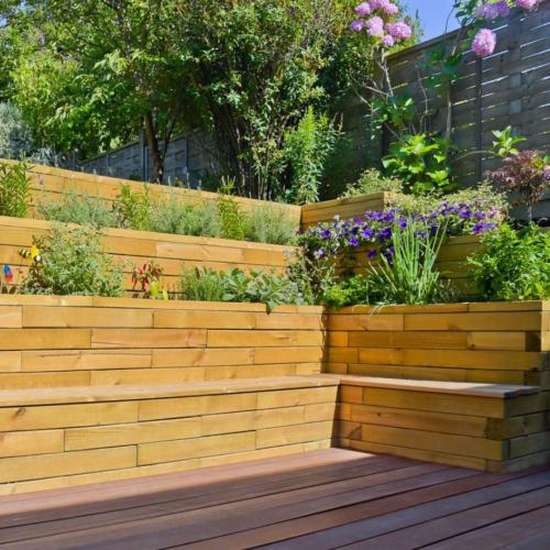 Ryan's Stepped BBQ Area