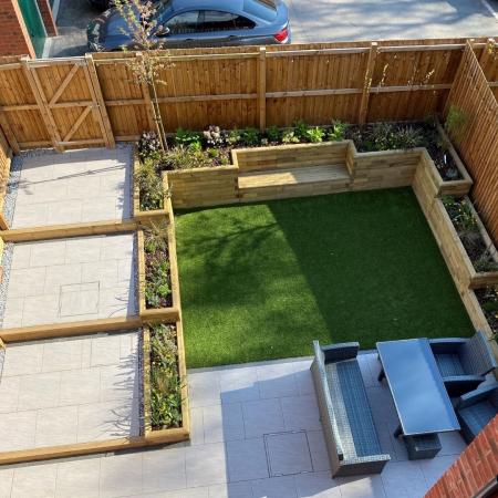 New build garden ideas using WoodBlocX