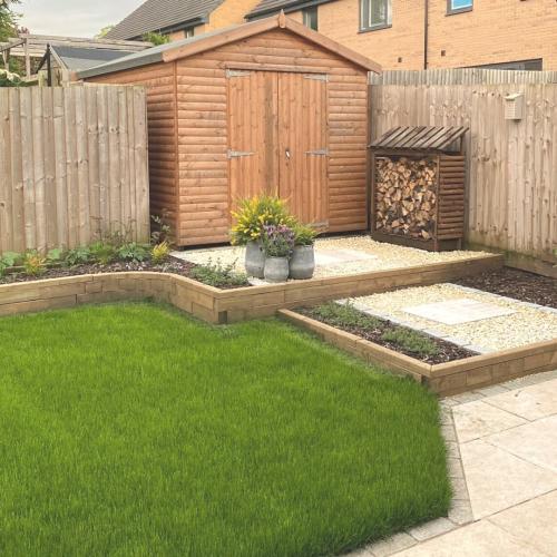 Ruth and James' low retaining garden wall