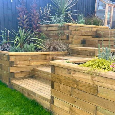 Tiered Garden Designs Using WoodBlocX
