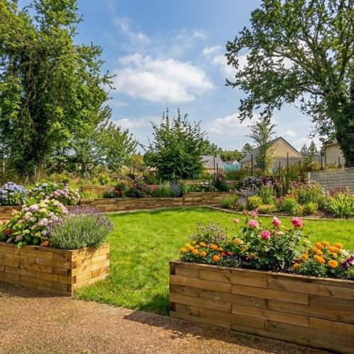 Stéphane's retaining wall & raised bed garden transformation