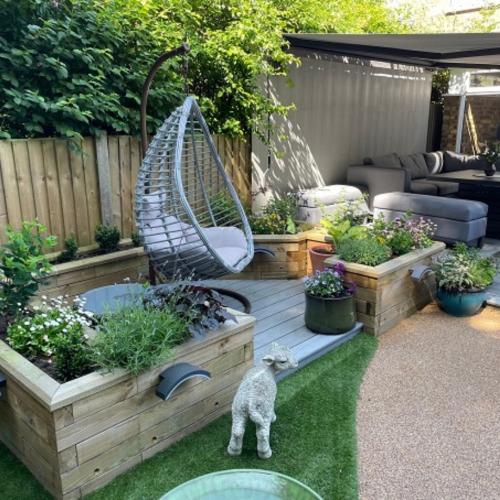 WoodBlocX raised bed garden transformation