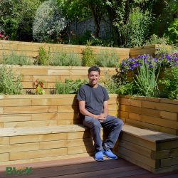 Ideas for sloping gardens using WoodBlocX