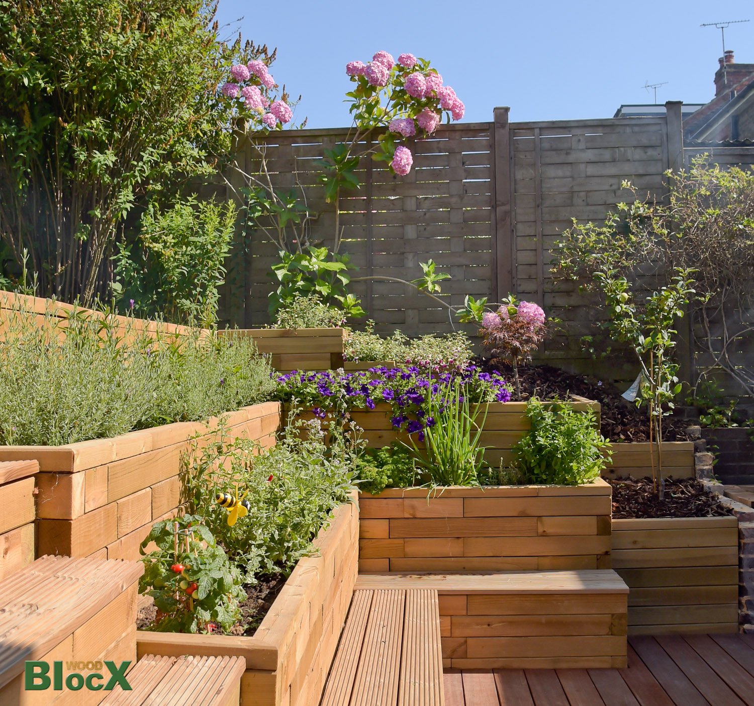 Ideas for sloping gardens using WoodBlocX