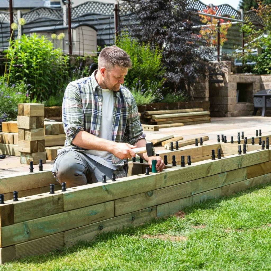 How to build a raised bed using WoodBlocX