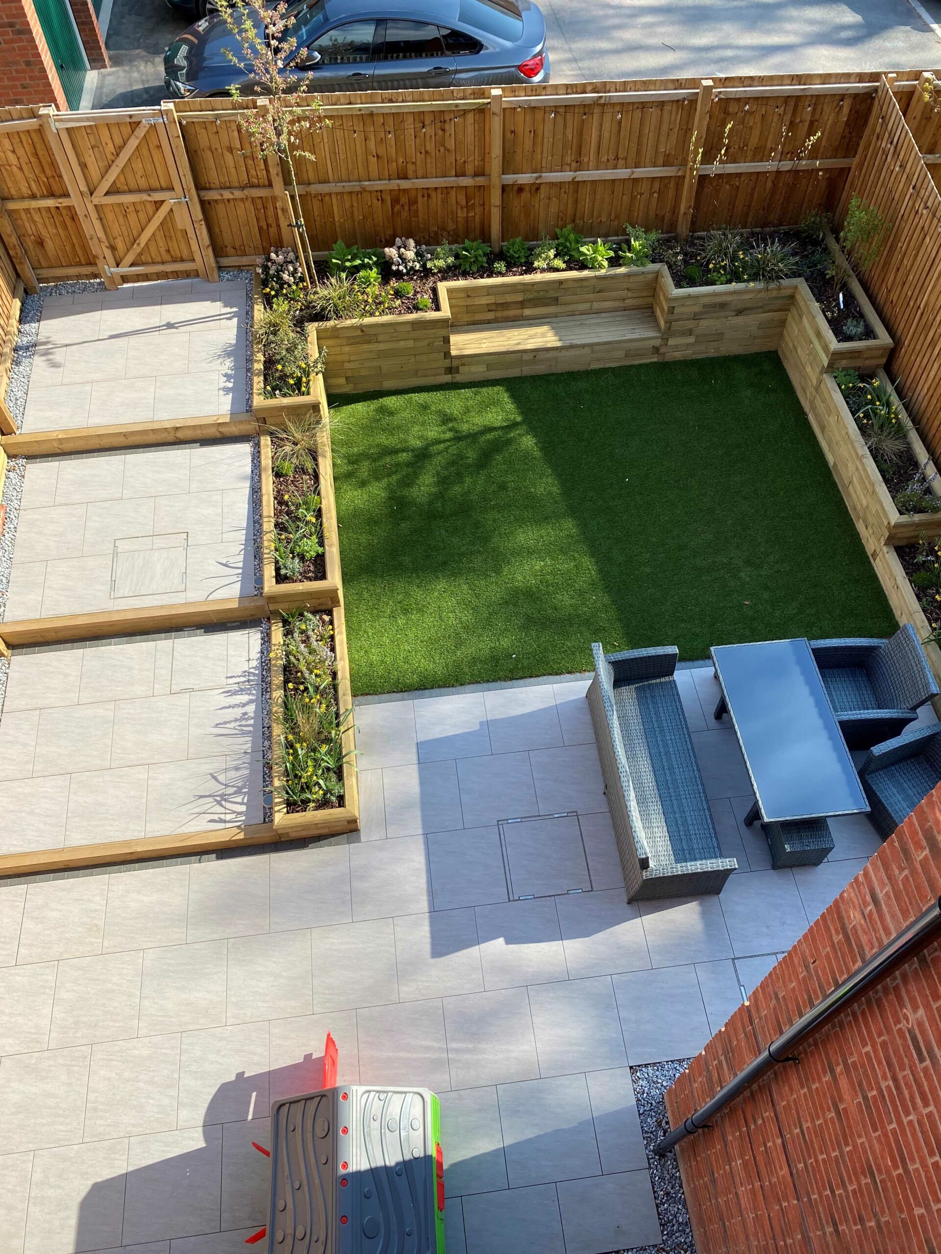 Sloped garden design - new build