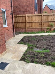 small garden ideas - New build - before