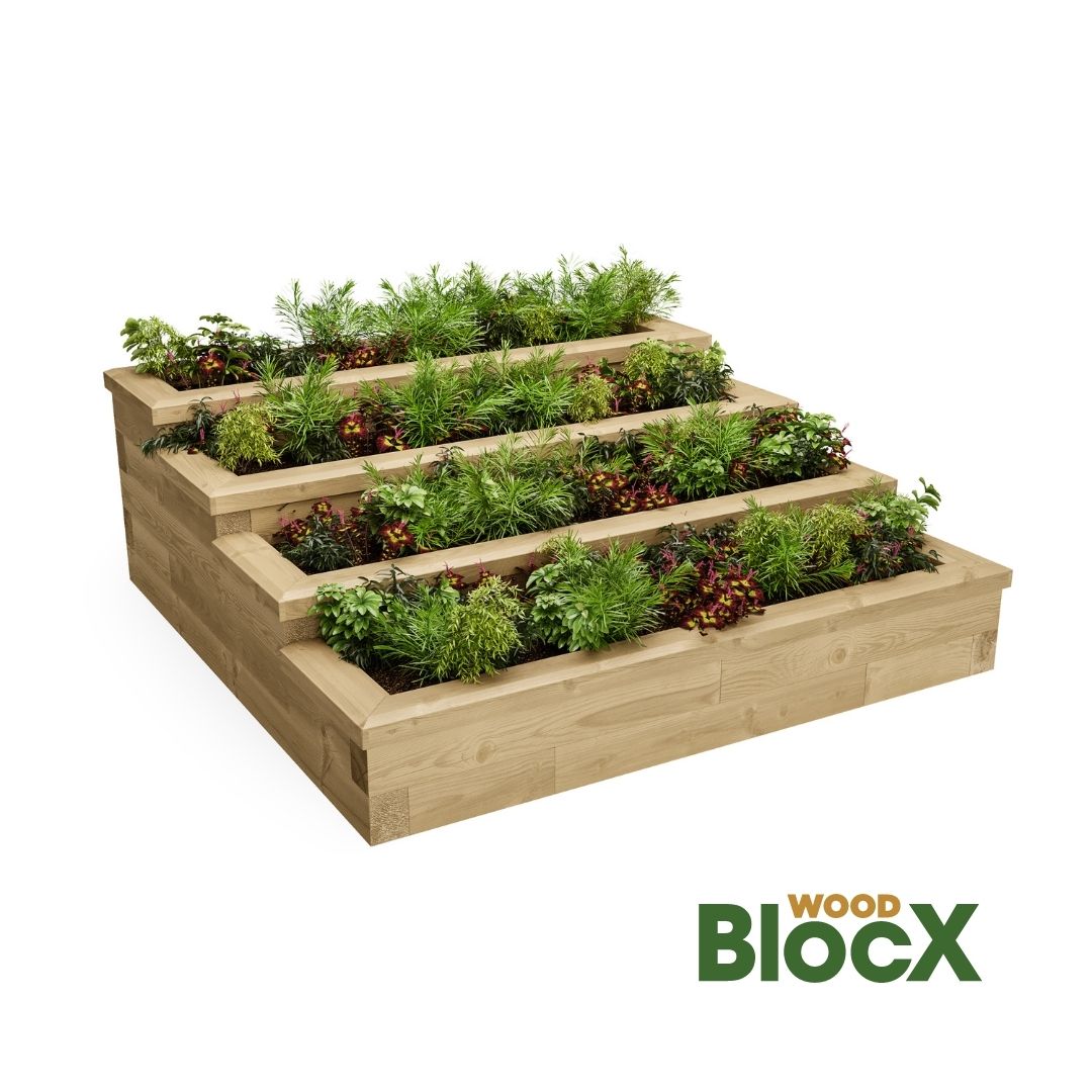 Multi-level WoodBlocX Raised Bed