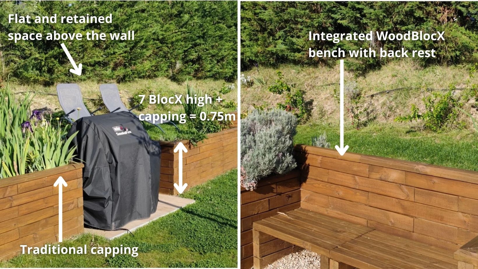 Retaining wall features