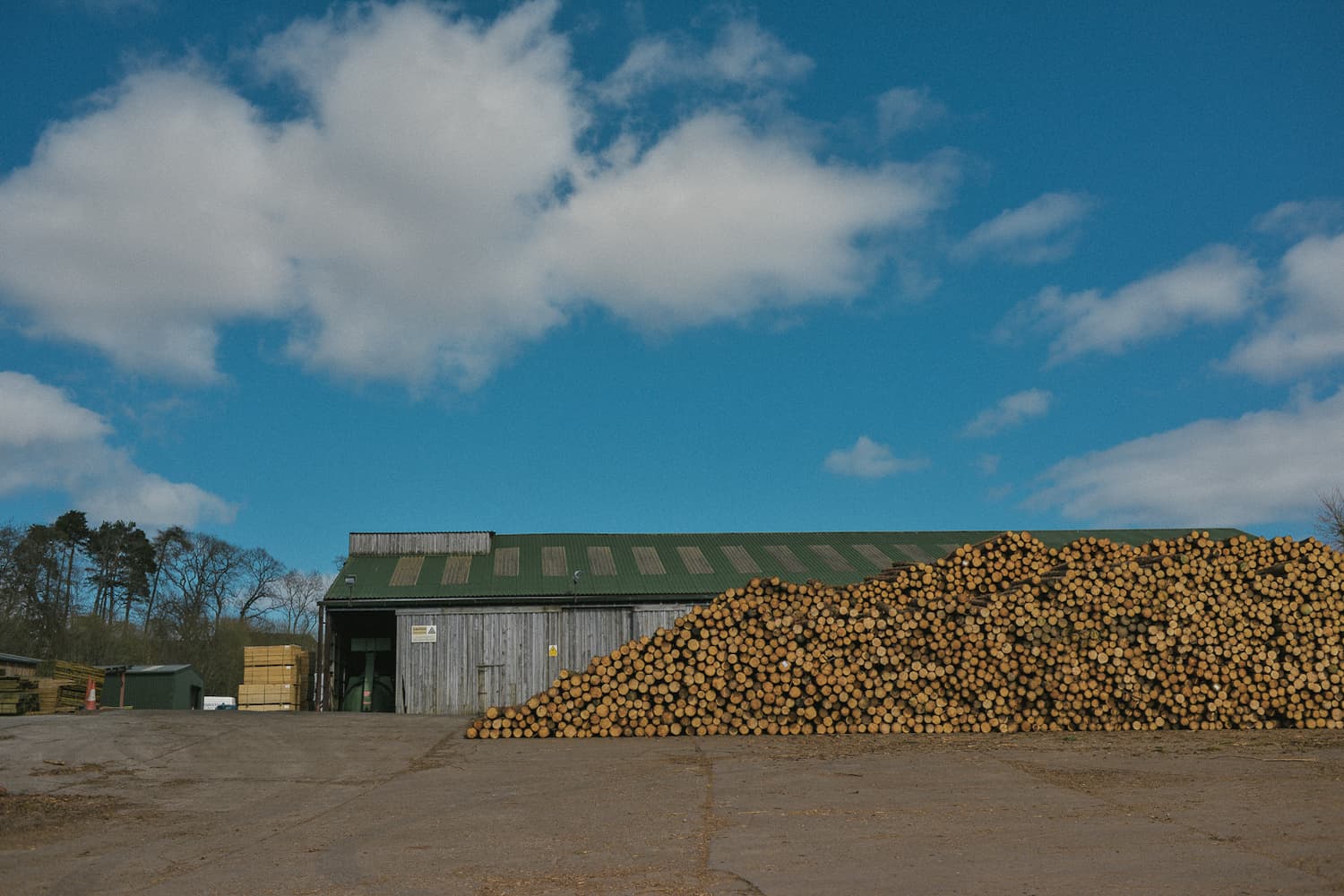 Stack of timber at our sawmill